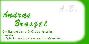 andras brosztl business card